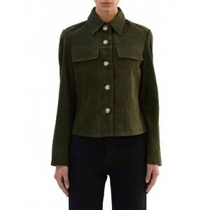 NEW LAMARQUE jolene suede jacket in dark olive